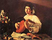 Caravaggio - Músico con Laúd (Pulse para ampliar)
